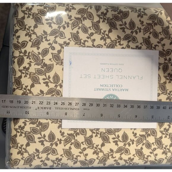 Martha Stewart Queen Inglenook Flannel Sheet Set 100% Cotton Floral Fall Winter - Picture 12 of 13